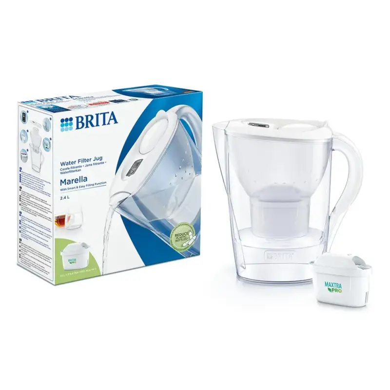 BRITA Marella Waterfilterkan 2.4L + MAXTRA PRO Waterfilter 1051118 (filtert PFAS) Populair