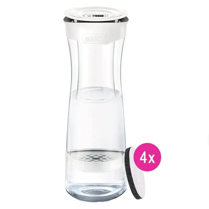 BRITA Waterfilterkaraf 1.3L Fill&Serve Mind + 4 Microdisc Waterfilters (filtert PFAS) Express Levering