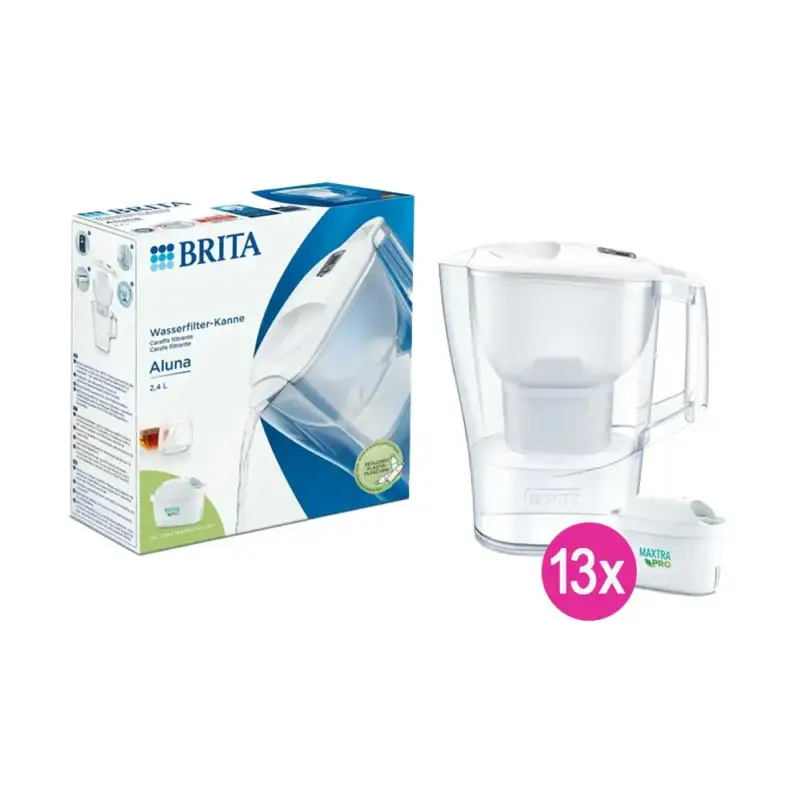 Superprijs BRITAAluna Waterfilterkan 2.4L + 13 MAXTRA PRO Waterfilters (filtert PFAS)