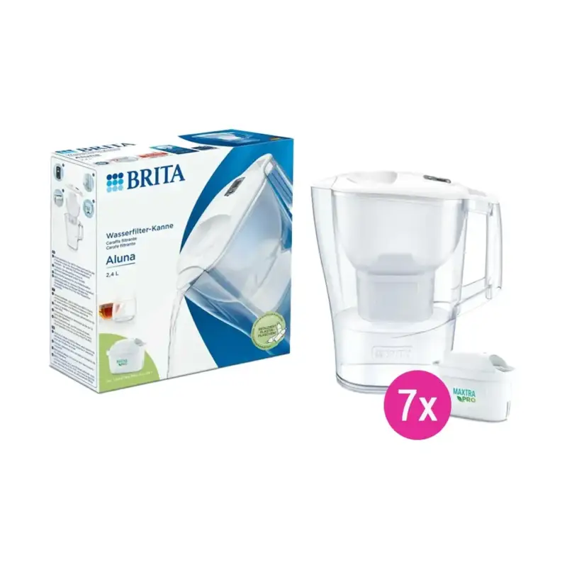 BRITA Aluna Waterfilterkan 2.4L + 7 MAXTRA PRO Waterfilters (filtert PFAS) Shop Nu