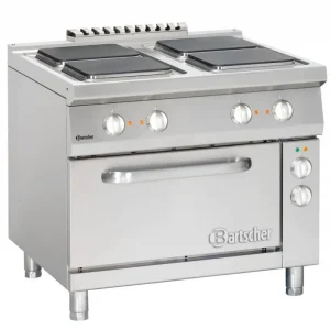 Bartscher 4 elektrische kookplaten met elektrische oven Snelle Levering