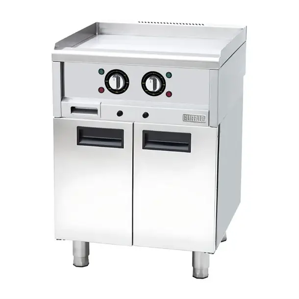 Rechtstreeks Van De Fabrikant Buffalo 600-serie elektrische bakplaat met twee zones, 600 mm | 24(h)x60(b)x60(d)cm