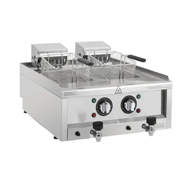 Buffalo 600-serie elektrische friteuse, 2x8 L | 24(h)x60(b)x60(d)cm Laatste Kans