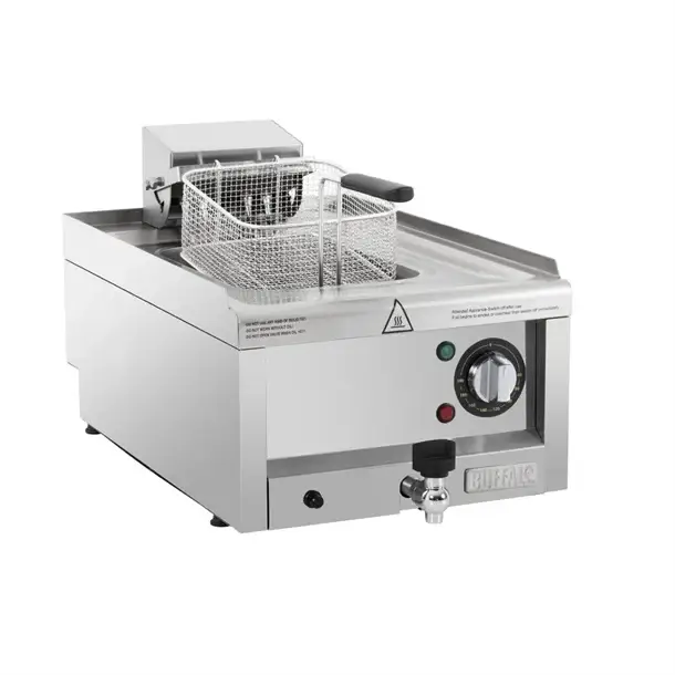 Buffalo 600-serie elektrische friteuse, 8 liter | 24(h)x40(b)x60(d)cm Laatste Versie