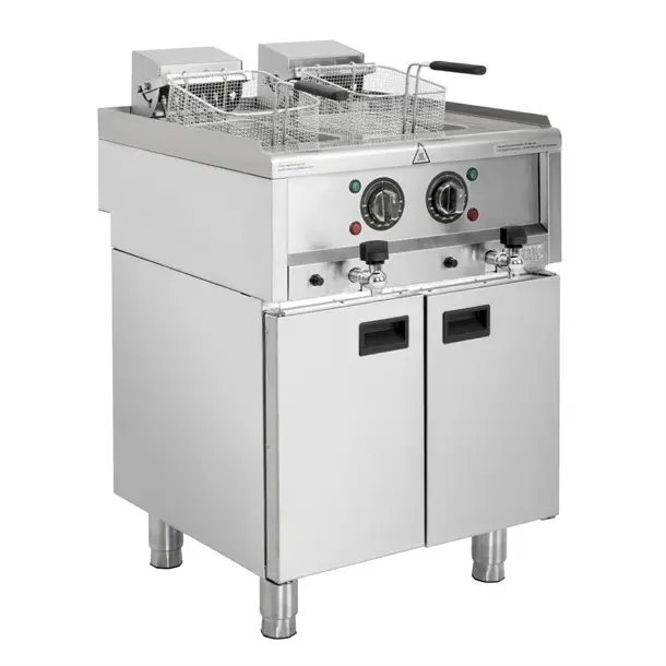 Buffalo 600 Serie Vrijstaande Elektrische Friteuse Met Dubbele Tank 2X 8Ltr Beste Prijs