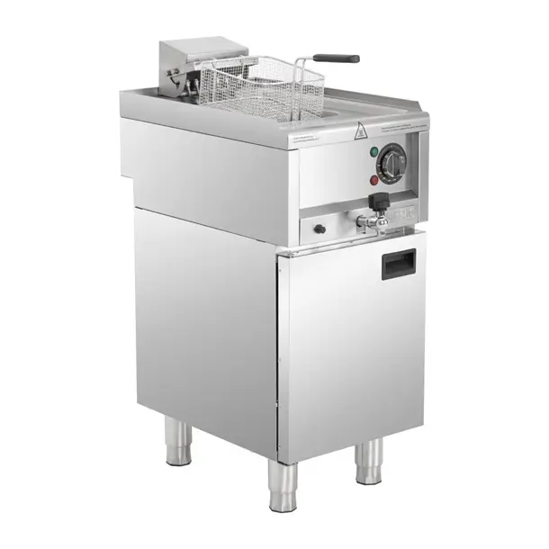 Buffalo 600 Serie Vrijstaande Enkele Tank Elektrische Friteuse 8Ltr Superprijs