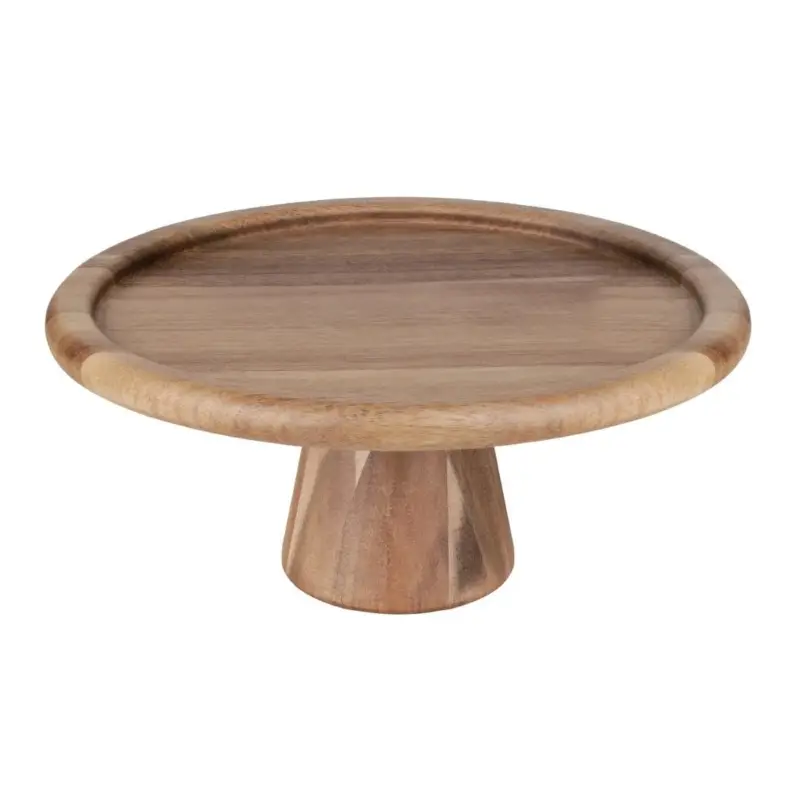 Bestseller HorecaTraders acaciahouten taartplateau | 305(Ø) x 127(H)mm