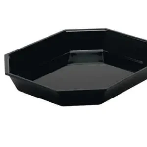 Bestel Nu HorecaTraders Zwarte Achthoekige Kunststof Presentatieschaal | GN 1/5 | PMMA plexi | 265x200x50 mm