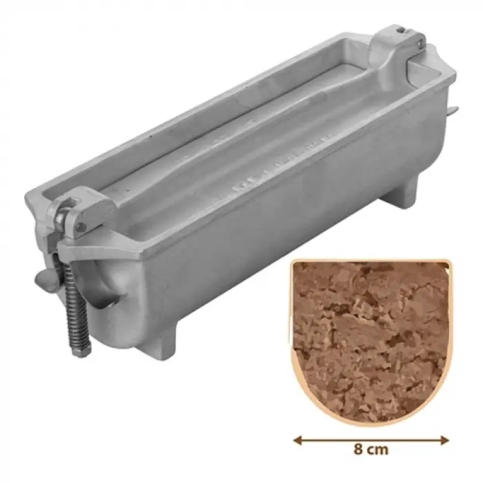 Tijdelijk Beschikbaar HorecaTraders Adelmann Halfronde Patévorm Aluminium 8x25x8 cm