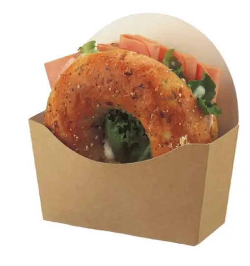 Betaalbaar HorecaTraders Bagel bakjes | Karton | Afbreekbaar | 1000 st. | 4 x 12 x 12 cm