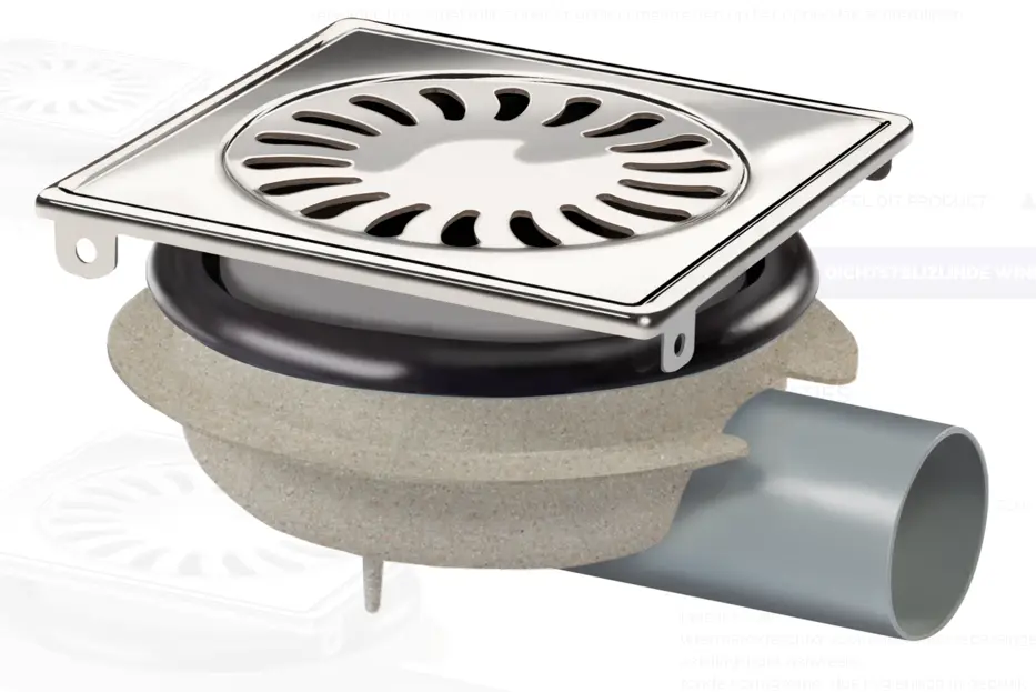 Superprijs HorecaTraders Afvoerput | RVS | ABS | 150 x 150 mm