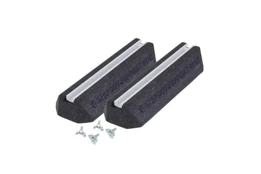 HorecaTraders Antivibratiesokkels Set - 2 Stuks - 600x180x95mm - Inclusief Inlegmoeren Direct Beschikbaar