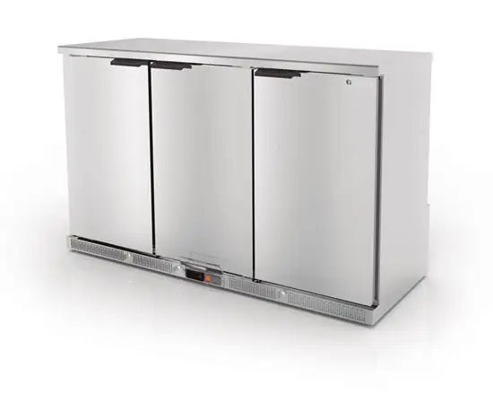 Coreco Backbar | geforceerde koelkast| RVS | 3 Deurs Bestseller