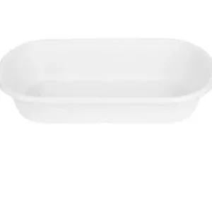 Beperkte Voorraad HorecaTraders Composteerbare ovale container 850ml – 100 stuks – Bagasse