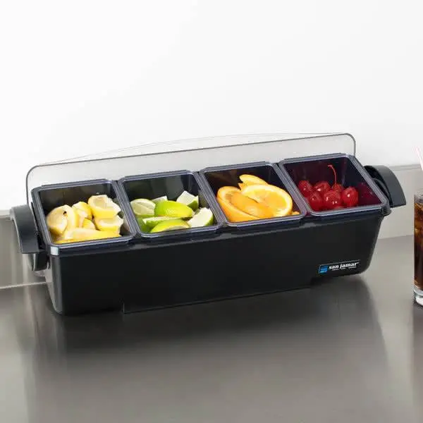 San Jamar Bar Dispenser met handgrepen | 4 bakjes | 3,3L Nu Kopen