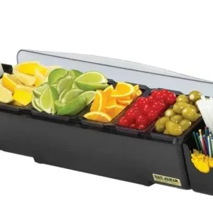 Tijdelijk Beschikbaar San Jamar Bar Dispenser + Rietjeshouder | 5 Bakjes | 4,95L