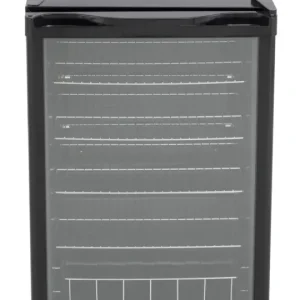 Husky Barkoelkast met Glasdeur | Zwart | Slot | 130 Liter | 540 x 540 x 840 Exclusieve Aanbieding