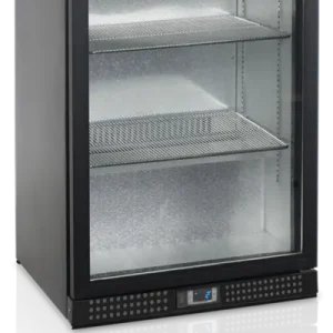 Beste Prijs HorecaTraders Barkoelkast | Zwart | Glazen deur | Inclusief slot