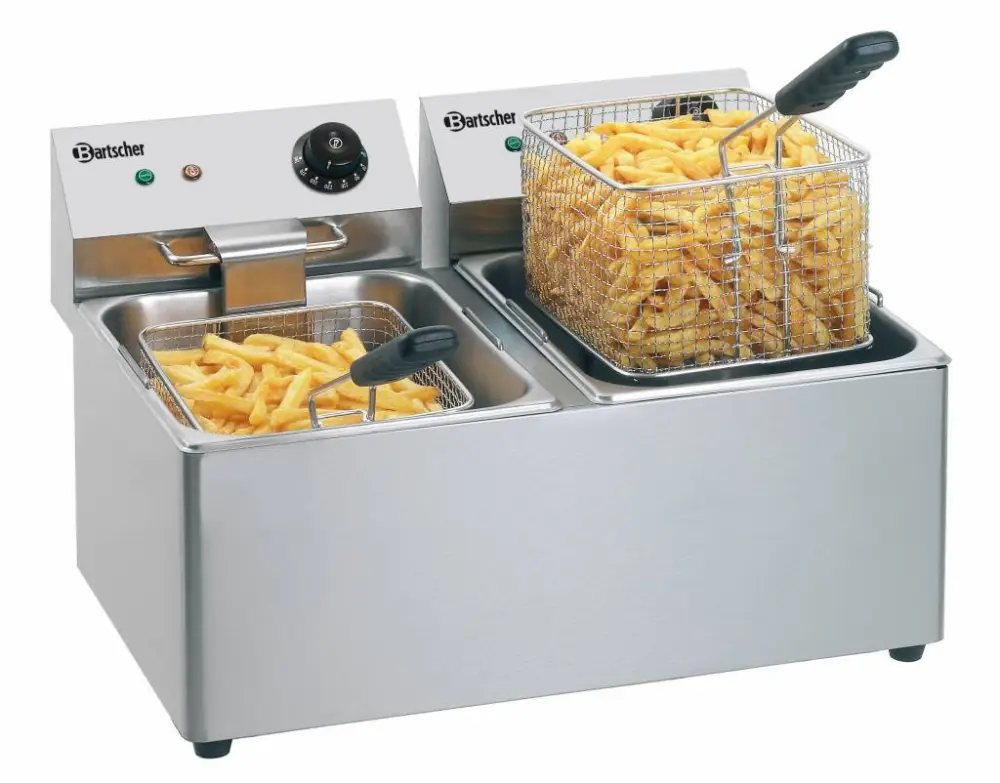 Bartscher Friteuse 2 x 8 Liter - HORECATOPPER - 2 x 3250 Watt Seizoensaanbieding