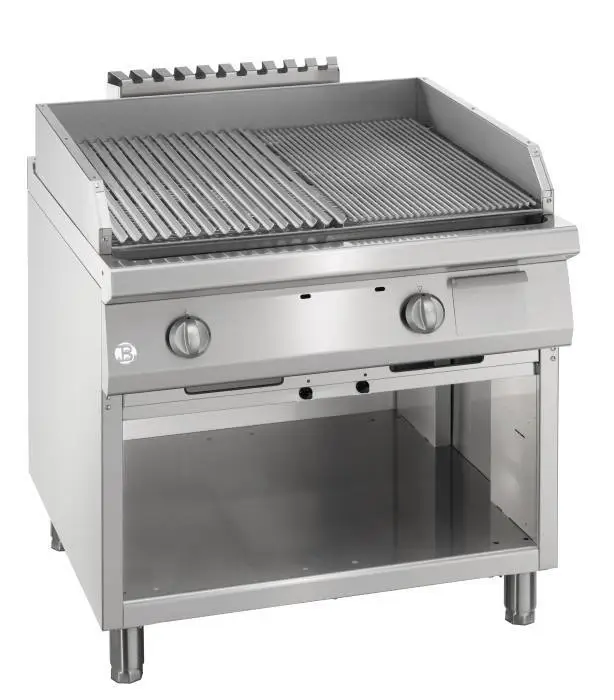 Bartscher Gas lavasteengrill met open onderbouw Serie 900 Merkproduct