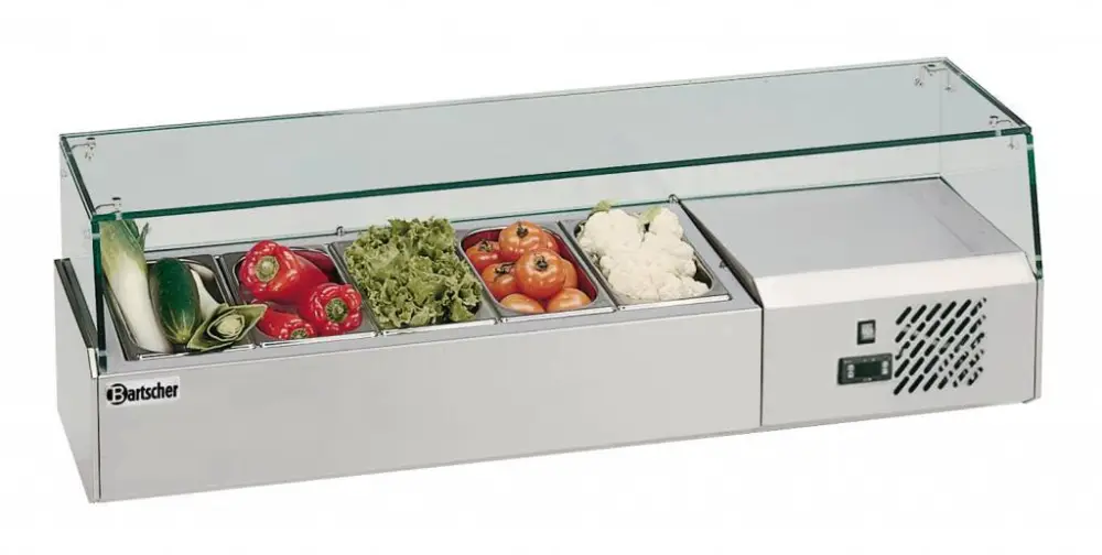 Lage Kosten Bartscher Gekoelde opzetvitrine 5 x 1/4 GN, 150 mm
