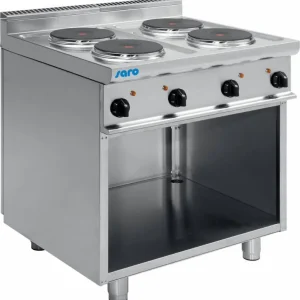 Actieprijs Saro Elektrische Fornuis met open onderbouw | 4 Platen | 400V