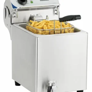 Casselin Elektrische friteuse met aftapkraan | 7 liter Snelle Levering