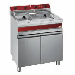 HorecaTraders Elektrische Friteuse RVS 2 x 14L Aanbieding
