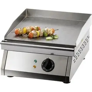 Direct Beschikbaar Saro Elektrische Gladde Grillplaat | RVS | 38,5x39cm