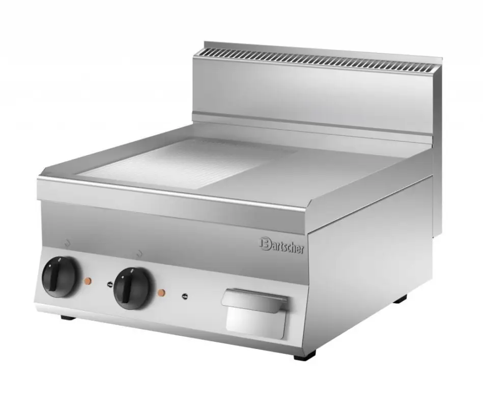 Seizoensaanbieding Bartscher Elektrische grillplaat glad en geribbeld | 60x65cm
