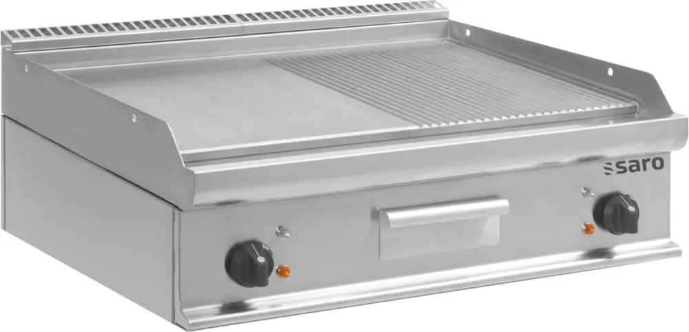 Meest Verkocht HorecaTraders Elektrische grillplaat | RVS | 2 kookzones | 800x700x270 mm