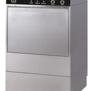 Superprijs HorecaTraders Elektronische vaatwasmachine met afvoerpomp en zeepdispenser | 50x50cm | 400V/6,6kW