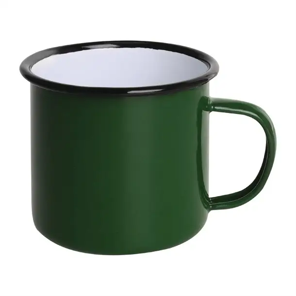 Olympia Emaille mok | groen | 35cl | 6 stuks Hete Deal