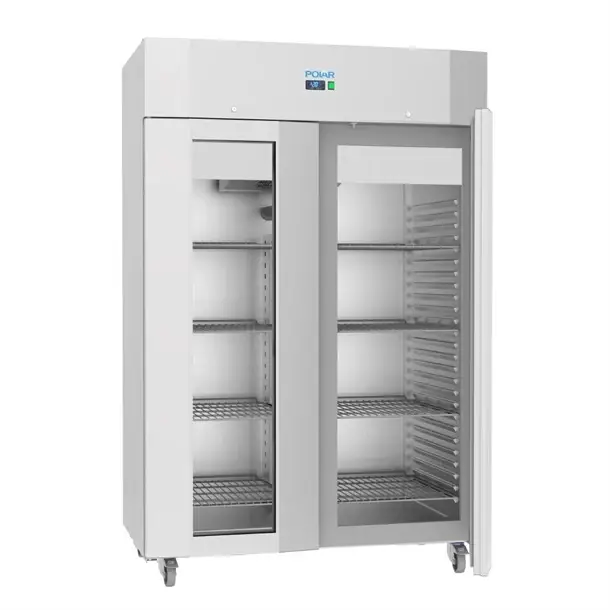 Polar Energiezuinige Dubbeldeurs Staande Vrieskast 1400L – RVS, -22°C tot -10°C, 902W, 215x140x81 cm Goedkoop