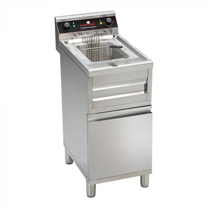 Populair CaterChefElektrische Friteuse 12L | Staand model | 85(h)x40x70 cm