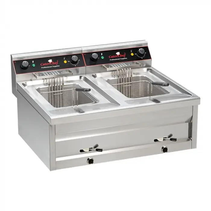 CaterChefFriteuse 12L+12L | 32(h)x80x70 cm Veilige Betaling