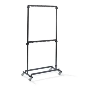 Beperkte Voorraad HorecaTraders Garderobe | Verrijdbaar | Zwart | 60x100x200 cm | Capaciteit 48