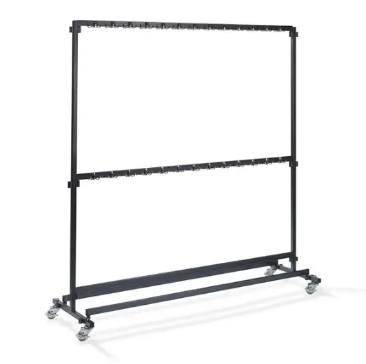 Superprijs HorecaTraders Garderobe verrijdbaar | Zwart | 60x192x200 cm | Capaciteit 104