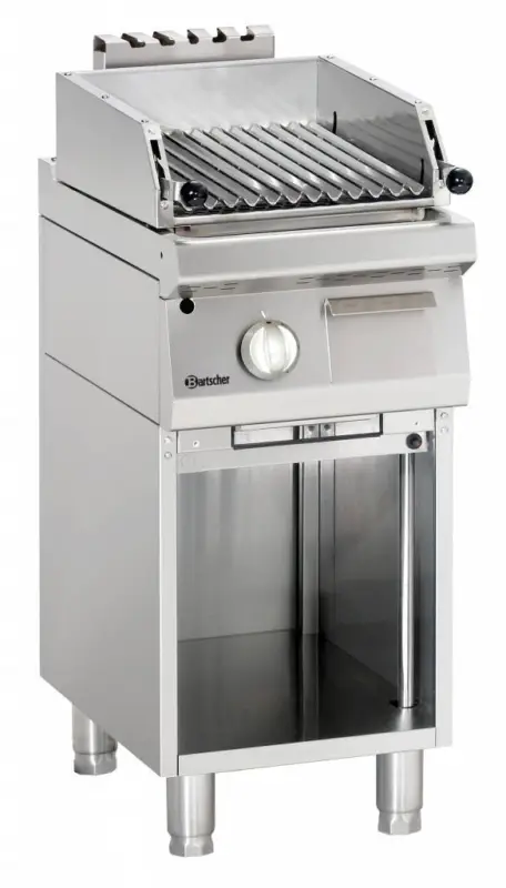 Bartscher Gas lavasteengrill met open onderbouw Serie 700 Dagaanbieding