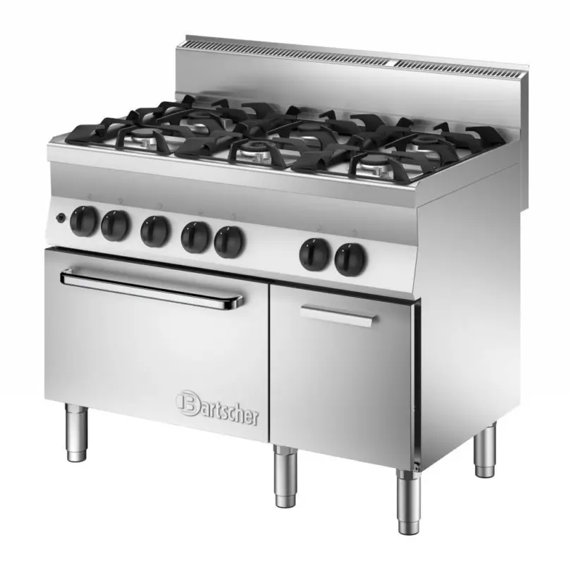Bartscher Gasfornuis, gasoven en onderbouwkast | 6-pits Beste Prijs