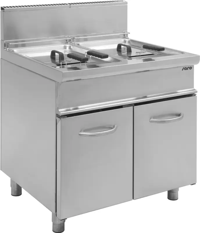 Saro Gasfriteuse | 2x13L | RVS | 80(b)x70(d)x(h)85 cm Koopje