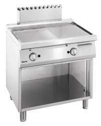 Bestseller Bartscher Gasplaat Horeca Glad Geribbeld | (B) 800 x (D) 700 x (H) 850mm
