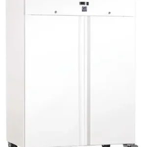 Speciale Aanbieding HorecaTraders Gastro-Inox wit stalen koelkast, statisch gekoeld met ventilator | 1200L |134 (b) x81 (d) x200 (h) cm