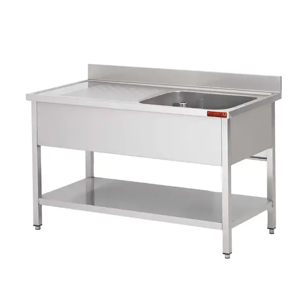 Speciale Aanbieding Gastro-MGastro-M Spoeltafel met onderstel | onderblad mm 1200x 700x850 | 1 bak rechts 500x500x300