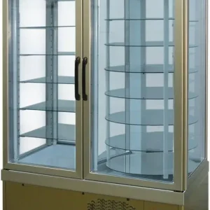 Speciale Aanbieding HorecaTraders Gebaksvitrine met roterende platen en roosters