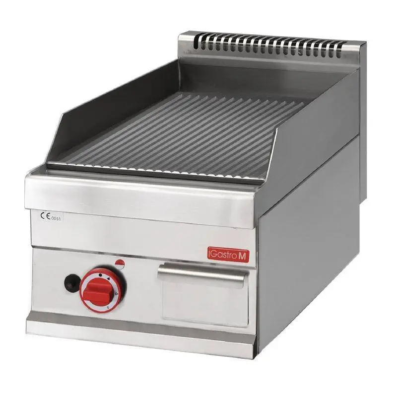 Betaalbaar Gastro-M Geribbelde Gas bakplaat | 40(b) x 65(d) x 28(h)cm