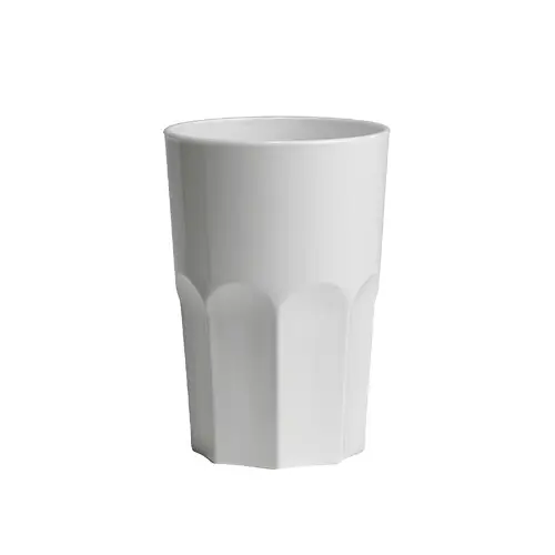 HorecaTraders Glas Granity wit | 40 cl | Kunststof | 5 stuks Superprijs