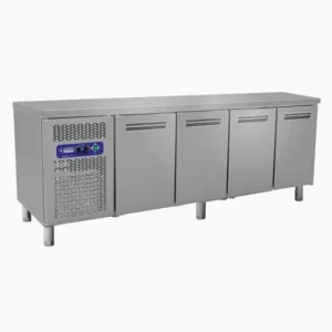 Tijdelijk Beschikbaar HorecaTraders Koelwerkbank | 4 deurs | 550L | Motor links | 70x88x225cm