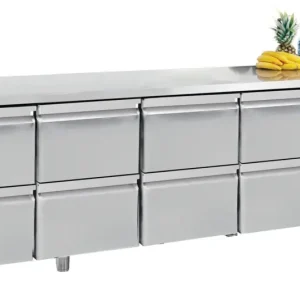 Combisteel Koelwerkbank | 8 Laden | Geforceerd | 233x700x850 cm Finale Uitverkoop