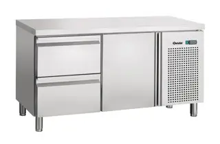 Snelle Levering Bartscher Koelwerkbank RVS 1 deur 2 lades | 134 x 70 x 85 cm